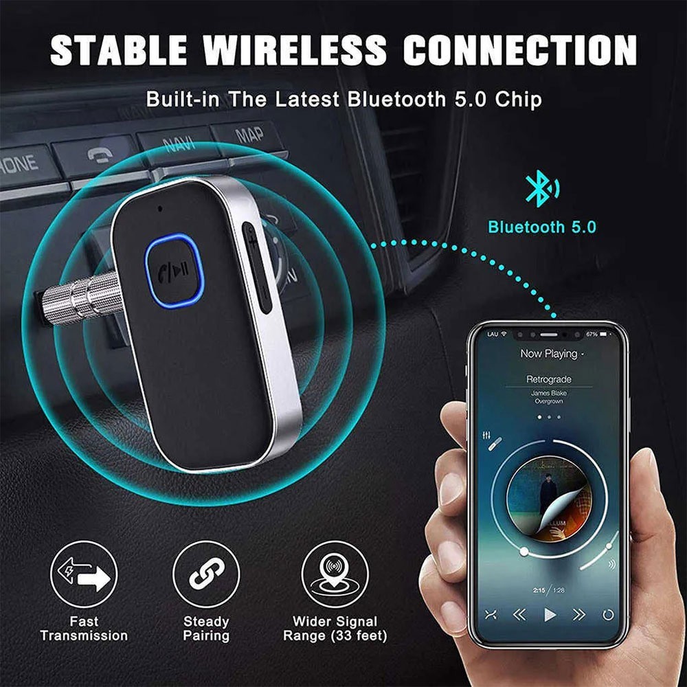 Bluetooth Receiver with LCD Screen For Car