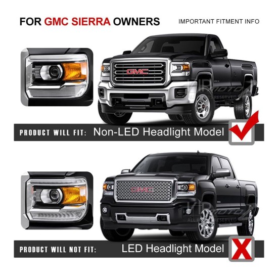 Autoparts LED Black Projector Headlights