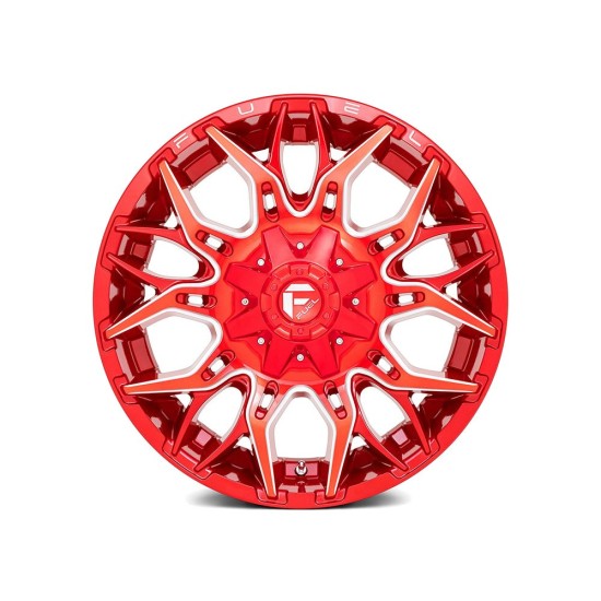 Fuel Twitch - D771 / Candy Red & Milled 6 LUG